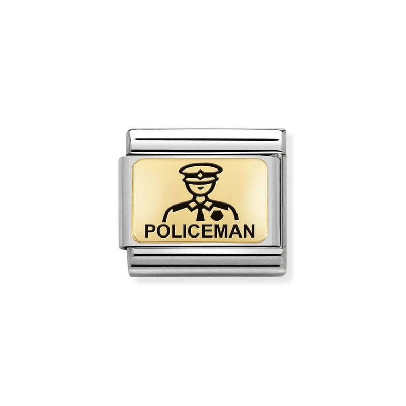 Nomination Gold Policeman Charm 030166-22