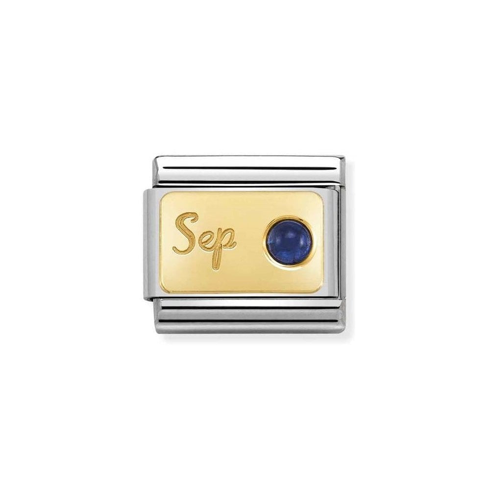 NOMINATION Gold September Sapphire Charm 030519-09