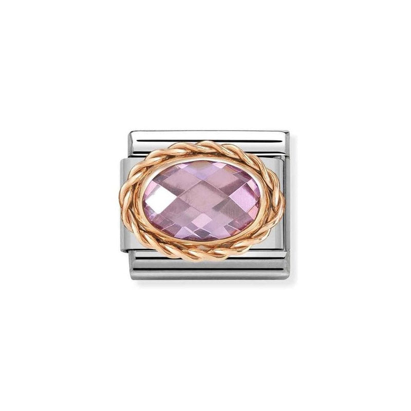 Nomination Pink Faceted Stone Rose Setting 430603-003
