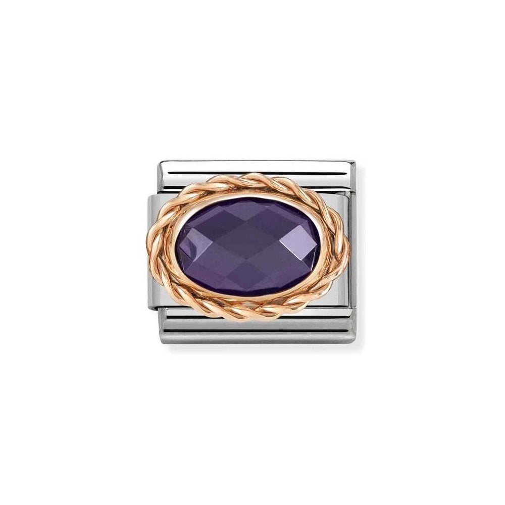 NOMINATION Purple Faceted with Rose setting 430603-001