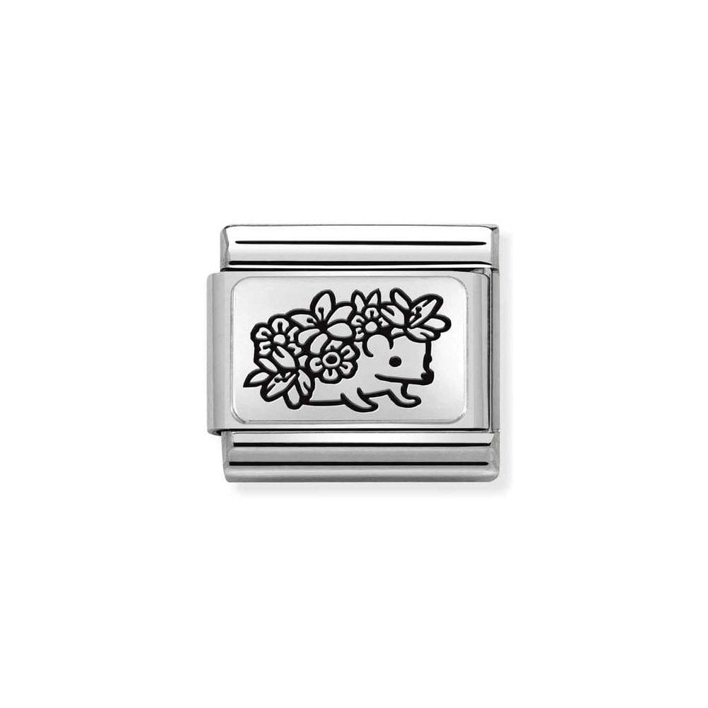 NOMINATION Hedgehog Flowers Charm 330111-29