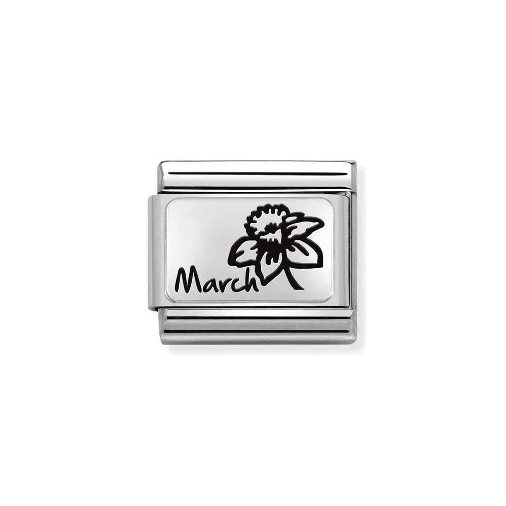NOMINATION Silver March Flower Charm 330112-15