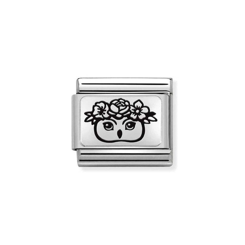 Nomination Owl Flowers Charm 330111-30