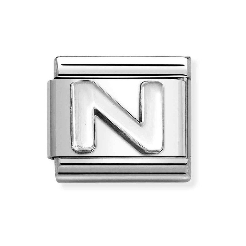 NOMINATION CLASSIC Silvershine Letter "N" Charm 330113/14