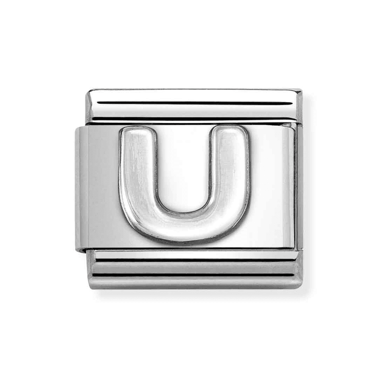 NOMINATION CLASSIC Silvershine Letter "U" Charm 330113/21