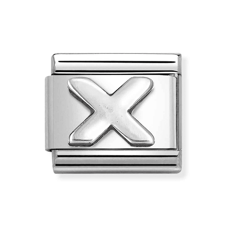 NOMINATION CLASSIC Silvershine Letter "X" Charm 330113/24