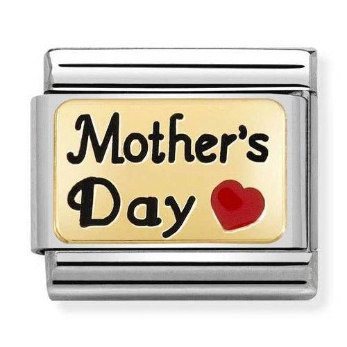 NOMINATION Gold Mothers Day Heart 030284-54