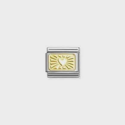 NOMINATION 18k Gold Diamond Heart Charm 030121/58