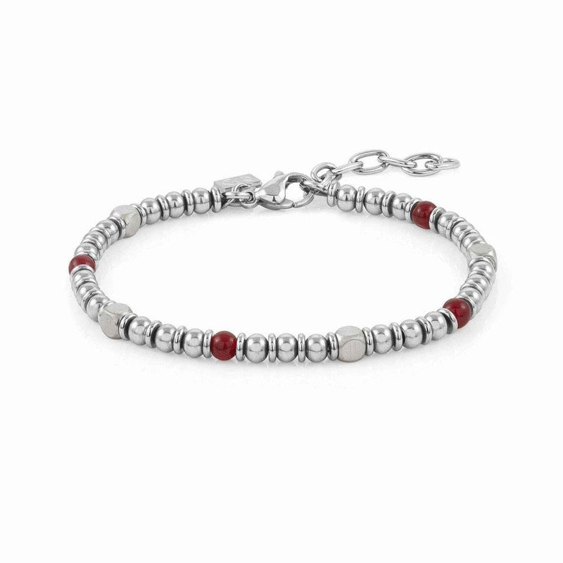 NOMINATIONS Instinct Stainless Steel with Red Agate Stones Bracelet 027905/027