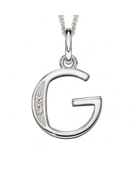 G' Silver Initial Pendant