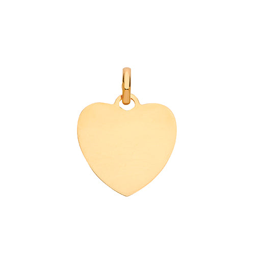 9ct Yellow Gold Heart Pendant PN1072