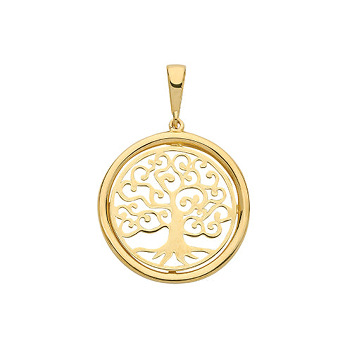 9ct Yellow Gold Tree of Life Pendant