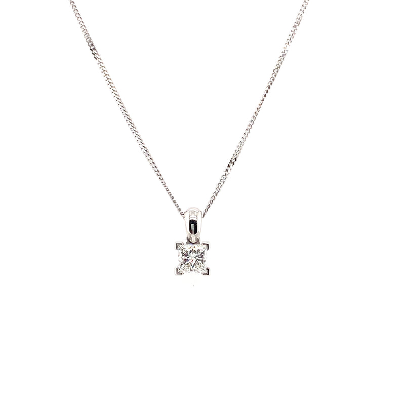 18ct White Gold Diamond Pendant 0.40ct