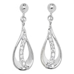 Teardrop Cubic Zirconia down mid Earrings
