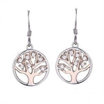 Rose Cubic Zirconia tree of life Earrings