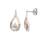 Cubic Zirconia Rose Earrings - Rose