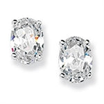 Oval Cubic Zirconia Earrings