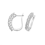 Cubic Zirconia Hoop Earrings