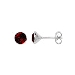 Cubic Zirconia Garnet Earrings