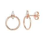 Rose Circle Earrings