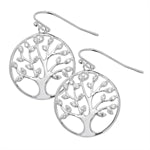 Silver Tree Design Earrings SE624B