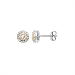 Cubic Zirconia Citrine Stud Earrings