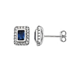 Blue Cubic Zirconia Earrings