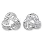 Cubic Zirconia Knot Earrings