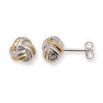 Seasonal Two Tone knot Earrings