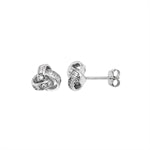 Silver Cubic Zirconia knot Earrings