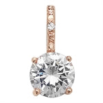Cubic Zirconia Rose Pendant