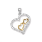 Two Tone Heart Pendant