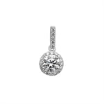 Halo Cubic Zirconia Drop Pendant