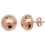 11mm Rose Ball Stud Earrings