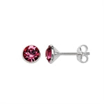 Cubic Zirconia Ruby Earrings