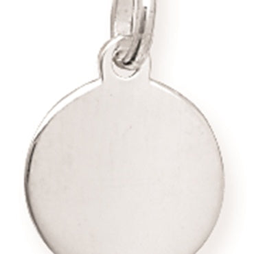 Sterling Silver Small Round Disc Pendant - Engravable