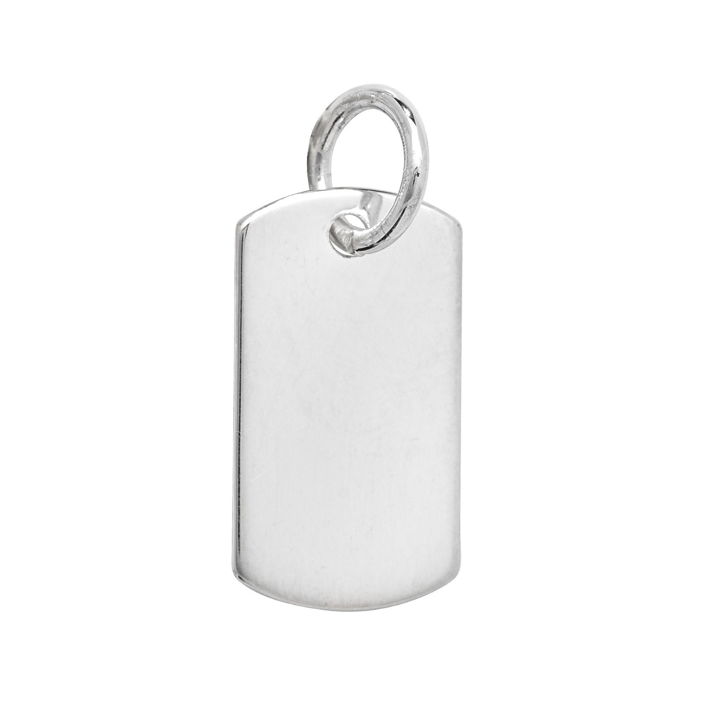 Sterling Silver Dog Tag Disc Pendant - Engravable