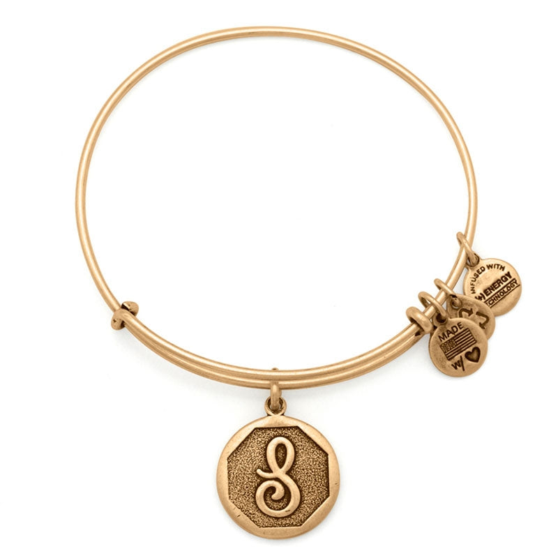 ALEX AND ANI Initial 'S' Charm Bangle A13EB14SG