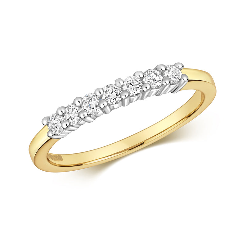 9ct Gold Diamond Half Eternity Ring 0.25ct
