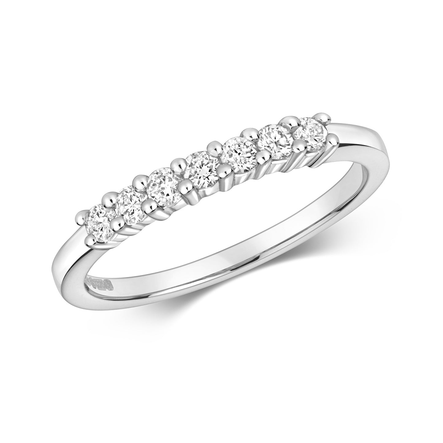 9ct White Gold Diamond Half Eternity Ring 0.25ct
