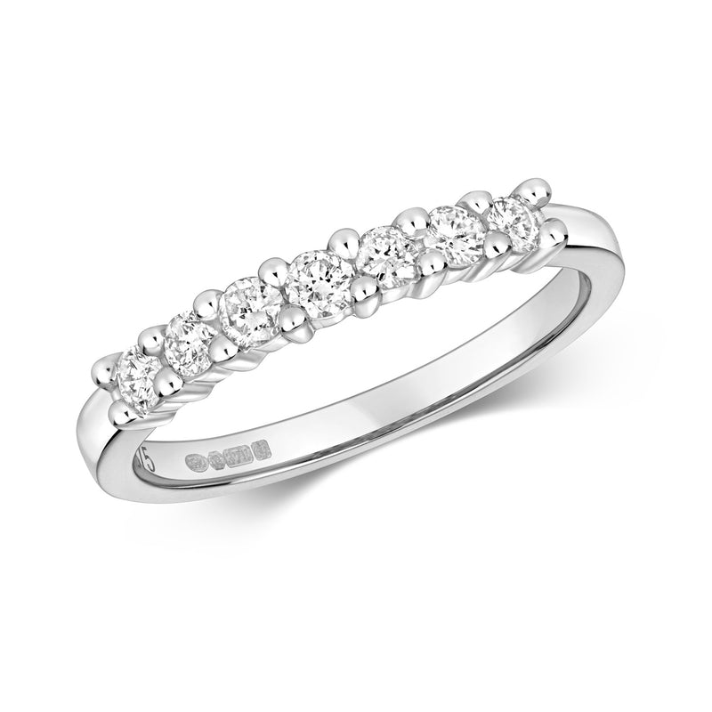 9ct White Gold Half Eternity Ring 0.33ct