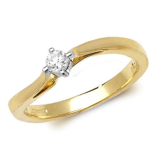 9ct Gold Illusion Set Ring 0.15ct - RD169