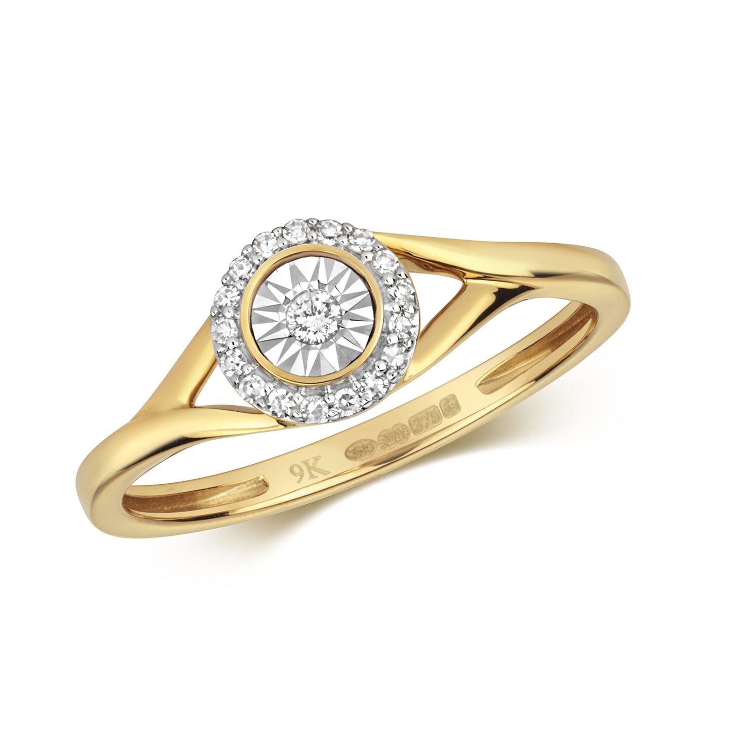 9ct Diamond Illusion Set Ring - RD523