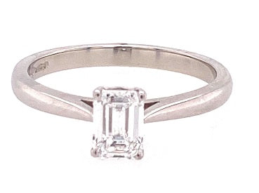 Platinum Solitaire D/SI1 Diamond Ring - RN4478