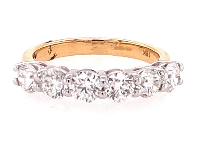 18ct Yellow Gold Six Stone Diamond Ring RN6693