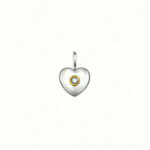 Thomas Sabo Silver and Yellow Gold Diamond Heart Pendant SD_PE0007-179-14
