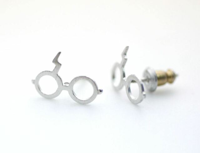 ALEX AND ANI Harry Potter Silver Glasses Stud Earrings AS17HP10S