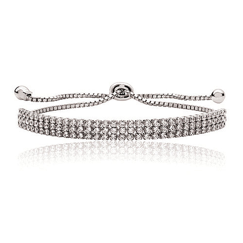 Silver Triple Row Bracelet