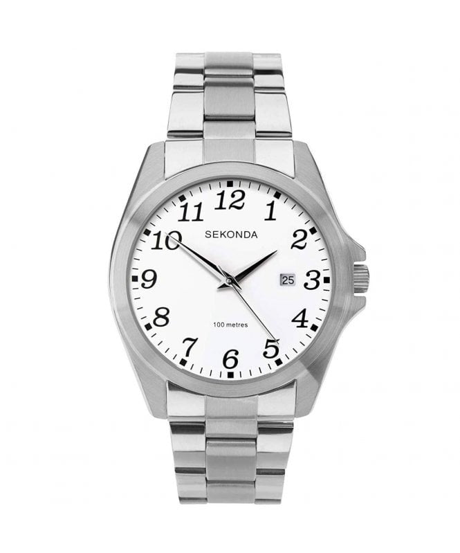 Sekonda Mens White Dial Full Figure Bracelet Watch 1635