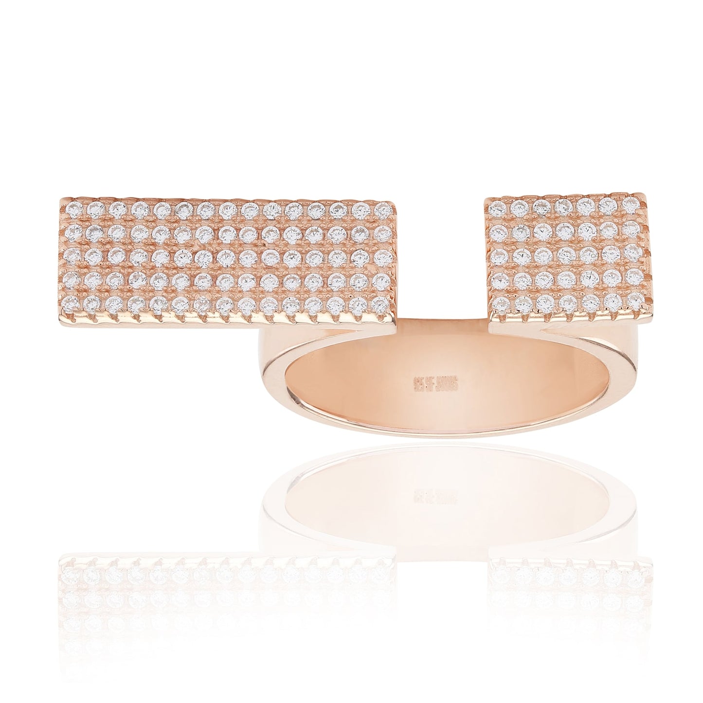 Sif Jakobs Ladies Rose Gold-Plated Bacoli Ring SJ-R0054-CZ-RG-/58